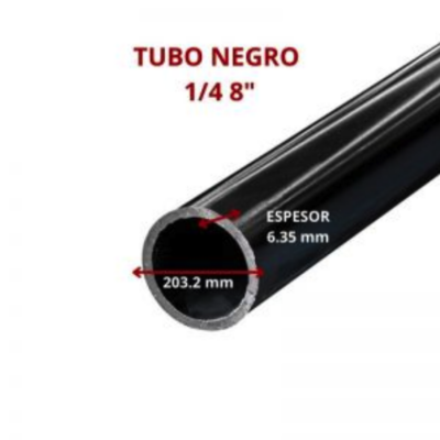 TUBO NEGRO DE 1/4 6 152.4 MM 6.10 MT